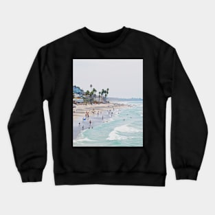 California beach, Ocean, Coast, Beach art, Water Crewneck Sweatshirt